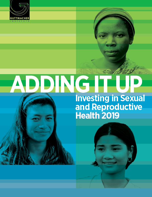 Report cover with the title Adding It Up on it and three photos of women